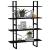 Bibliotecă cu 4 rafturi, negru, 100x30x140 cm, lemn masiv pin GartenMobel Dekor