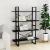 Bibliotecă cu 4 rafturi, negru, 100x30x140 cm, lemn masiv pin GartenMobel Dekor