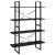 Bibliotecă cu 4 rafturi, negru, 100x30x140 cm, lemn masiv pin GartenMobel Dekor