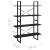 Bibliotecă cu 4 rafturi, negru, 100x30x140 cm, lemn masiv pin GartenMobel Dekor
