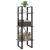 Bibliotecă cu 3 rafturi, gri beton, 40x30x105 cm, PAL GartenMobel Dekor
