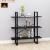 Bibliotecă cu 3 rafturi, negru, 100x30x105 cm, lemn masiv pin GartenMobel Dekor