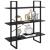 Bibliotecă cu 3 rafturi, negru, 100x30x105 cm, lemn masiv pin GartenMobel Dekor