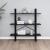 Bibliotecă cu 3 rafturi, negru, 100x30x105 cm, lemn masiv pin GartenMobel Dekor
