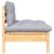 Set mobilier de grădină cu perne gri, 3 piese, lemn masiv pin GartenMobel Dekor