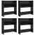 Pantofare de perete, 4 buc., negru extralucios, 60x18x60cm, PAL GartenMobel Dekor