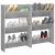 Pantofare de perete, 2 buc., gri beton, 60x18x90 cm, PAL GartenMobel Dekor