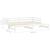 Pat extensibil de zi, alb, 2x(90x200) cm, lemn masiv de pin GartenMobel Dekor