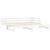 Pat extensibil de zi, alb, 2x(90x200) cm, lemn masiv de pin GartenMobel Dekor