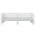Pat extensibil de zi, alb, 2x(90x200) cm, lemn masiv de pin GartenMobel Dekor