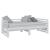 Pat extensibil de zi, alb, 2x(90x200) cm, lemn masiv de pin GartenMobel Dekor