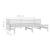 Pat extensibil de zi, alb, 2x(90x200) cm, lemn masiv de pin GartenMobel Dekor