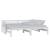 Pat extensibil de zi, alb, 2x(90x200) cm, lemn masiv de pin GartenMobel Dekor