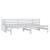 Pat extensibil de zi, alb, 2x(90x200) cm, lemn masiv de pin GartenMobel Dekor