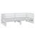 Pat extensibil de zi, alb, 2x(90x200) cm, lemn masiv de pin GartenMobel Dekor