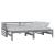 Pat extensibil de zi, gri, 2x(90x200) cm, lemn masiv de pin GartenMobel Dekor