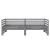 Pat extensibil de zi, gri, 2x(90x200) cm, lemn masiv de pin GartenMobel Dekor