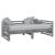 Pat extensibil de zi, gri, 2x(90x200) cm, lemn masiv de pin GartenMobel Dekor