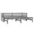 Pat extensibil de zi, gri, 2x(90x200) cm, lemn masiv de pin GartenMobel Dekor