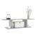 Dulap TV montat pe perete, gri beton, 103x30x26,5 cm GartenMobel Dekor