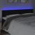 Tăblie de pat cu LED, negru, 160x5x78/88 cm, catifea GartenMobel Dekor