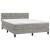 Pat box spring cu saltea, gri deschis, 140x200 cm, catifea GartenMobel Dekor
