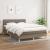 Pat continental cu saltea gri taupe 140x200 cm material textil GartenMobel Dekor