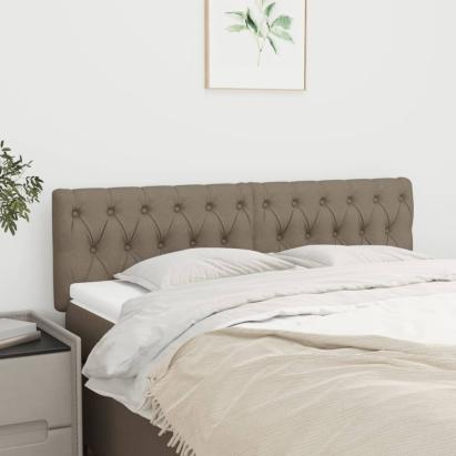 Tăblii de pat, 2 buc, gri taupe, 72x7x78/88 cm, textil GartenMobel Dekor