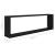 Rafturi de perete cub, 2 buc., negru, 100x15x30 cm, PAL GartenMobel Dekor