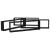 Raft de perete cub, 4 buc., negru, 100x15x30 cm, PAL GartenMobel Dekor