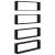 Raft de perete cub, 4 buc., negru, 100x15x30 cm, PAL GartenMobel Dekor