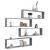 Rafturi de perete cub, 4 buc., gri beton, 100x15x30 cm, PAL GartenMobel Dekor