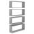 Rafturi de perete cub, 4 buc, gri beton, 60x15x23 cm, PAL GartenMobel Dekor