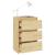 Noptiere, 2 buc., 40x29,5x64 cm, lemn masiv de pin GartenMobel Dekor
