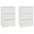 Noptiere, 2 buc, alb, 40x29,5x64 cm, lemn masiv de pin GartenMobel Dekor