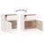 Noptiere, 2 buc., alb, 40x31x50 cm, lemn masiv de pin GartenMobel Dekor