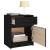 Noptiere, 2 buc., negru, 40x31x50 cm, lemn masiv de pin GartenMobel Dekor