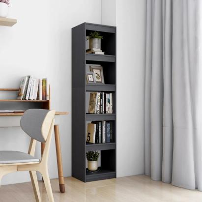 Bibliotecă/Separator cameră, gri, 40x30x167,5 cm lemn masiv pin GartenMobel Dekor