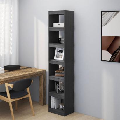 Bibliotecă/Separator cameră, gri, 40x30x199 cm, lemn masiv pin GartenMobel Dekor