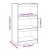 Bibliotecă/Separator cameră alb 60x30x103,5 cm lemn masiv pin GartenMobel Dekor
