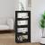 Bibliotecă/Separator cameră negru 60x30x135,5 cm lemn masiv pin GartenMobel Dekor