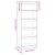Bibliotecă/Separator cameră negru 60x30x167,5 cm lemn masiv pin GartenMobel Dekor