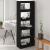Bibliotecă/Separator cameră negru 60x30x167,5 cm lemn masiv pin GartenMobel Dekor