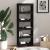 Bibliotecă/Separator cameră negru 60x30x167,5 cm lemn masiv pin GartenMobel Dekor