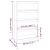Bibliotecă/Separator cameră alb, 80x30x135,5 cm, lemn masiv pin GartenMobel Dekor