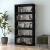 Bibliotecă/Separator cameră negru 80x30x167,4 cm lemn masiv pin GartenMobel Dekor