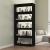 Bibliotecă/Separator cameră negru 80x30x167,4 cm lemn masiv pin GartenMobel Dekor