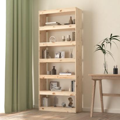 Bibliotecă/Separator cameră, 80x30x199,5 cm lemn masiv pin GartenMobel Dekor