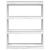 Bibliotecă/Separator cameră, alb, 100x30x103 cm, lemn masiv pin GartenMobel Dekor