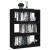 Bibliotecă/Separator cameră, negru, 100x30x103 cm, lemn de pin GartenMobel Dekor
